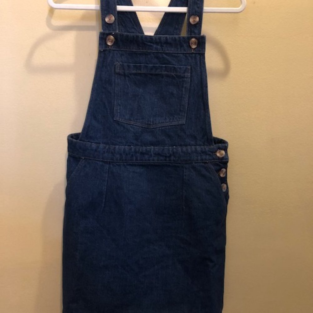 Joanie Clothing Mercer Stretch Denim Pinafore Dress/Skirt Overalls - US 8/UK 12